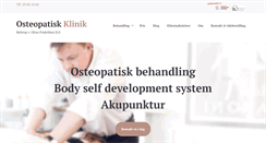 Desktop Screenshot of osteopatibehandling.dk
